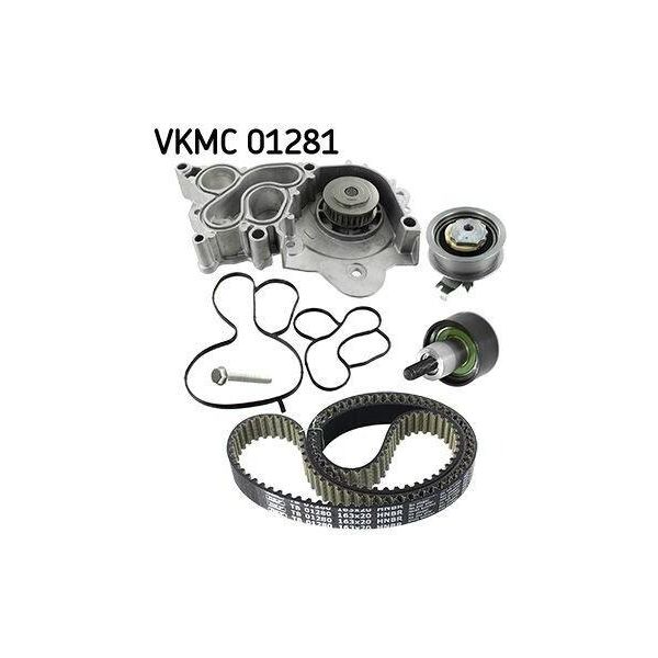 Skf Vkmc 01281 - Oe 04C 109 244 D Wasserpumpe + Zahnriemensatz FüR A1 (8X), A1 (Gb), A3 (8V), Arona (Kj), Ibiza (6J, 6P), Ibiza (Kj), Leon (5F), Toledo Iv (KG3), Fabia Iii (Nj), Karoq, Octavia Iii (5E), Rapid (Nh), Yeti (5L), Maggiolino (5C), Caddy Iv (Sa), Golf Sportsvan (AM1, AN1), Golf Vii, Jetta Iv, Polo (6C, 6R), Polo (AE1, AW1, BZ1), T-Cross (C11, D31), T-ROC, Touran (5T)-image