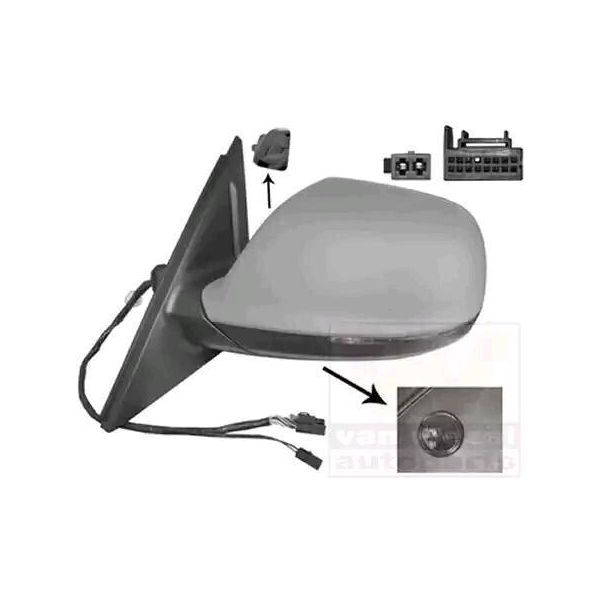 Van Wezel 0380827 - Specchio Retrovisore Esterno Oe 8R1857409L01C, Sinistro Per Q5 (8R)-image