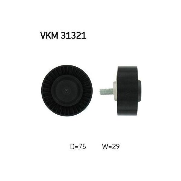 Skf Vkm 31321 - Oe 022 145 276 Puleggia Folle, Cinghia A V Per Phaeton (3D)-image