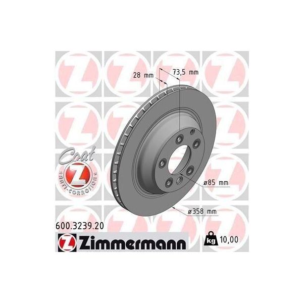 Zimmermann 600.3239.20 - Disco Freno Per Q7 (4L), Cayenne (92A), Cayenne (9PA), Touareg (7L)-image