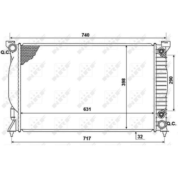 Nrf 53958 - Oe 8E0121251P Radiatore, Raffreddamento Motore Per A4 (8E), A4 (8H)-image