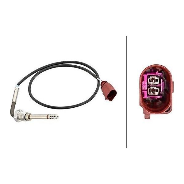 Hella 6PT 358 181-651 - Oe 4H0906088F Sensore Temperatura Gas Di Scarico Per A8 (4H), Q7 (4L)-image