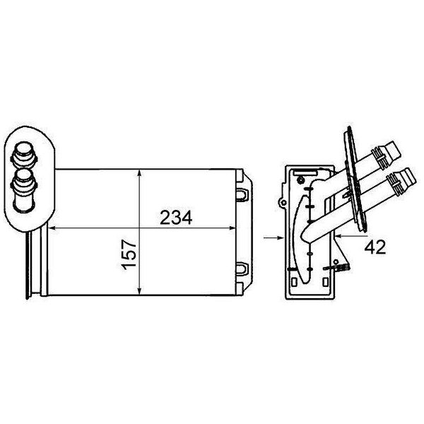 Mahle Ah 20 000S - Oe 1J1 819 031 A Scambiatore Di Calore, Riscaldatore Per A3 (8L), Tt (8N), Leon (1M1), Toledo Ii (1M2), Octavia I (1U), Golf Iv (1J), New Beetle, Bora (9M), Bora (1J), Golf Cabriolet (1E)-image