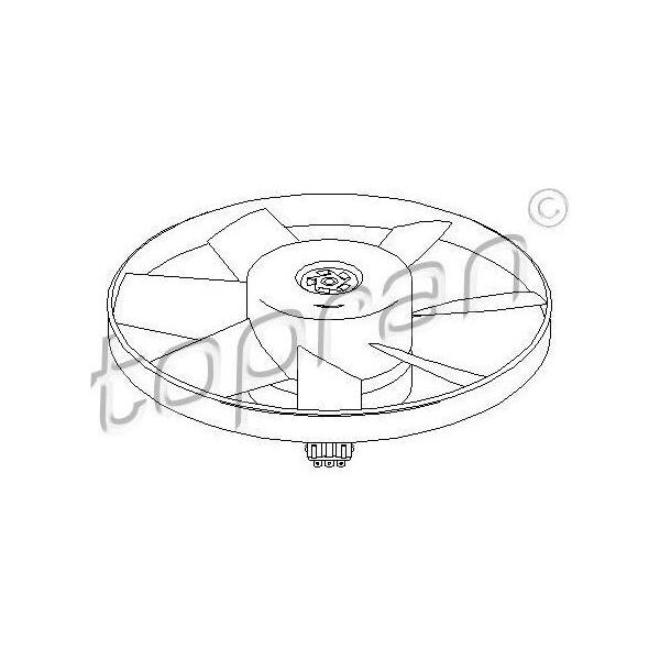 Topran 107 716 - Ventola Radiatore Oe 6N0 959 455C Per Arosa (6H), Alhambra (7V), Sharan (7M), Polo (6N), Lupo (6E1, 6X1)-image