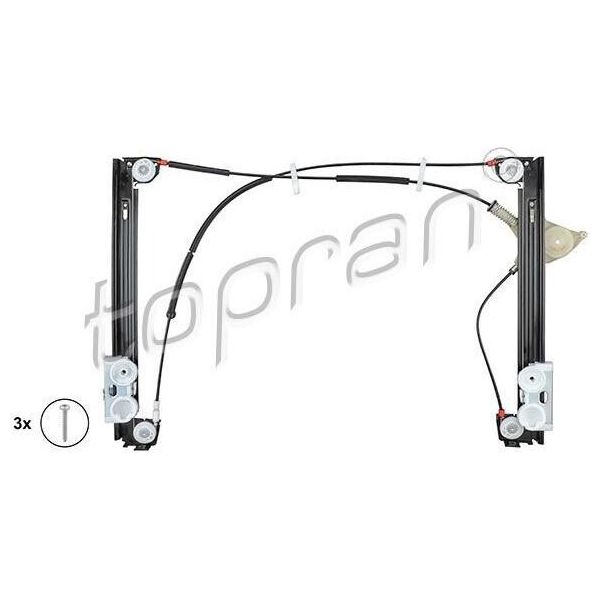 Topran 501 831 - Oe 5133 7 162 164 Regolatore Del Finestrino, Anteriore Destro Per R52, R50, R53-image