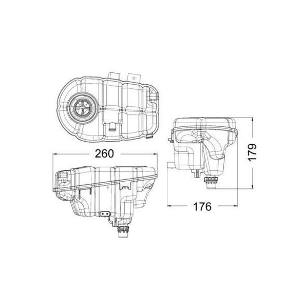 Mahle Crt 60 000S - Oe 4G0 121 403 G Vaso Di Espansione Per A6 (4G), A7 (4G), A8 (4H)-image