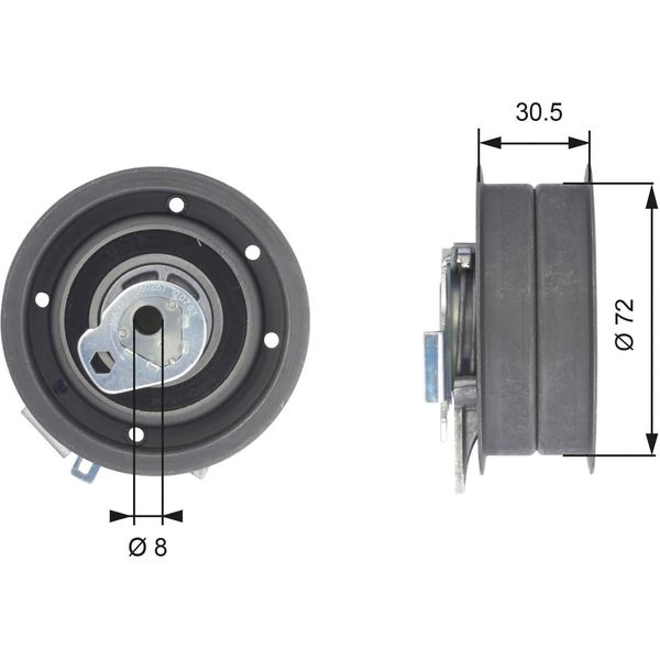 Gates T43010 - Spannolinamento, Zahnriemen FüR A4 (8D), A3 (8L), A3 (8P), A4 (8E), Alhambra (7V), Altea (5P), Cordoba (6K), Cordoba (6L), Exeo (3R), Ibiza (6K), Ibiza (6L), Leon (1M1), Leon (1P1), Toledo Ii (1M2), Toledo Iii (5P2), Fabia I (6Y), Octavia I (1U), Octavia Ii (1Z), Superb I (3U), Bora (1J), Caddy Iii (2C, 2K), Golf Iv (1J), Golf Plus (5M), Golf V (1K), Golf Vi, Jetta Iii (1K2), Jetta-image