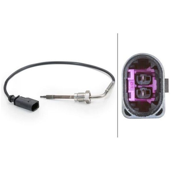 Hella 6PT 014 494-071 - Oe 03L 906 088 Ab Sensore Temperatura Gas Di Scarico Per A6 (4F), Exeo (3R)-image