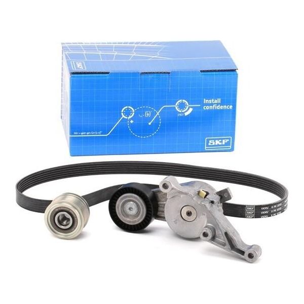 Skf Vkmaf 31054 Set Di Cinghie Trapezoidali Dentate Oe 021903119G Compatibile Con A3 8P, Altea, Altea Xl, Leon, Toledo, Octavia, Caddy, Eos, Golf Plus, Golf V, Jetta, Passat 3C, Touran-image