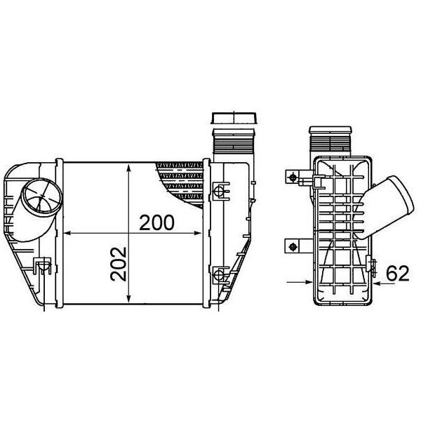 Mahle Ci 423 000S - Intercooler Oe 4F0145805AA Per A6 (4F)-image