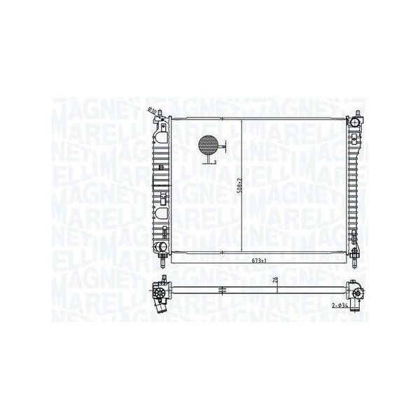 Magneti Marelli 350213179800 - Oe 20777047 Radiatore, Raffreddamento Motore Per Captiva, Antara (L07)-image