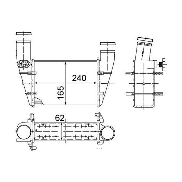 Mahle Ci 130 000S - Oe 058145805A LadeluftküHler FüR A6 (4B), A4 (8D), Passat (3B), Passat (35I)-image