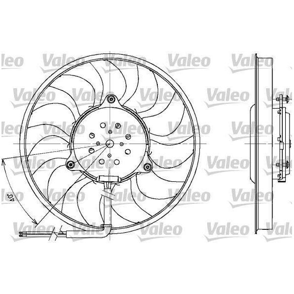 Valeo 698611 - Ventola Radiatore Oe 8E0959455B Per A4 (8E), A4 (8H), A6 (4B), Exeo (3R)-image