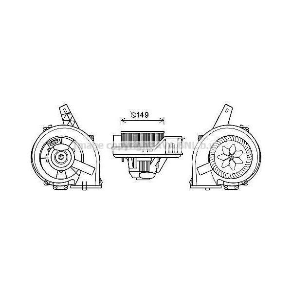 Prasco ST8044 - Motore Soffiatore Oe 6Q1820015G Per A2 (8Z), Cordoba (6L), Ibiza (6L), Ibiza (6J, 6P), Fabia I (6Y), Fabia Ii (54), Roomster (5J), Fox (5Z), Polo (9N), Polo (6C, 6R)-image