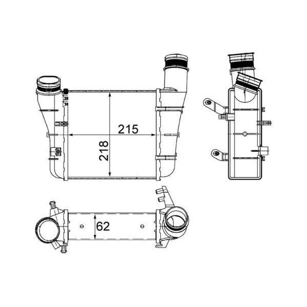 Mahle Ci 336 000S - Intercooler Oe 8E0145805F Per A4 (8E), A4 (8H), A6 (4B)-image