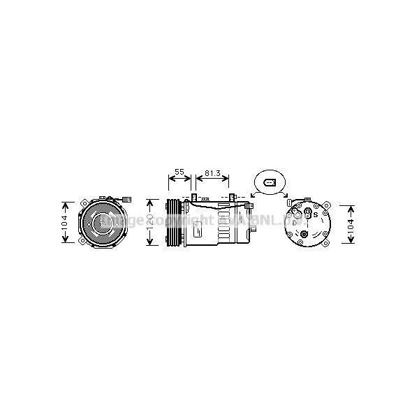Prasco AIK003 - Compressore Aria Condizionata Oe 1J0820803B Per A3 (8L), Tt (8N), Cordoba (6K), Cordoba (6L), Ibiza (6K), Inca (6K), Leon (1M1), Toledo Ii (1M2), Octavia I (1U), Octavia Ii (1Z), Golf Iv (1J), Bora (1J), Caddy Ii (9K), Jetta Iii (1K2), New Beetle, Polo (6V)-image