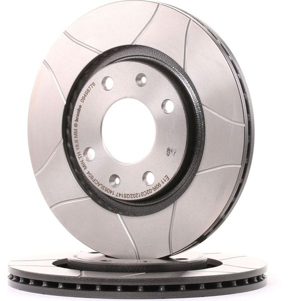 Brembo 09.4987.76 - Disco Freno Oe 1618859780 Per 306, 206 (2A/C), 206 Cc (2D), 405 Ii, Berlingo, Partner (5, G), Partner Origin (G), Xsara, Zx (N2)-image