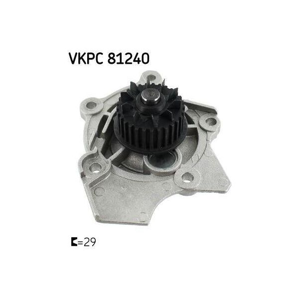 Pompa Dell'acqua Skf Vkpc 81240, Raffreddamento Motore Oe 06H121026AG Compatibile Con A3 8P, A4 8K, A5 8T, A5 8F, Tt, Altea, Altea Xl, Exeo, Leon, Toledo, Octavia, Superb, Yeti, Cc, Golf Vi, Passat Alltrack, Passat 3C, Passat 3B, Passat Cc-image