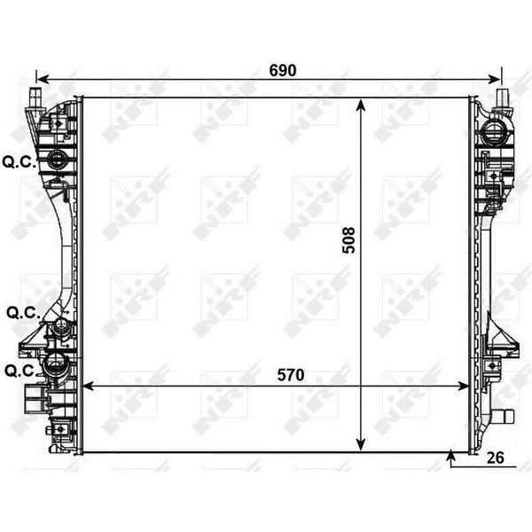 Nrf 53012 - Radiatore Oe C2D26048, Raffreddamento Motore Per Xf (X250), Xj (X351)-image