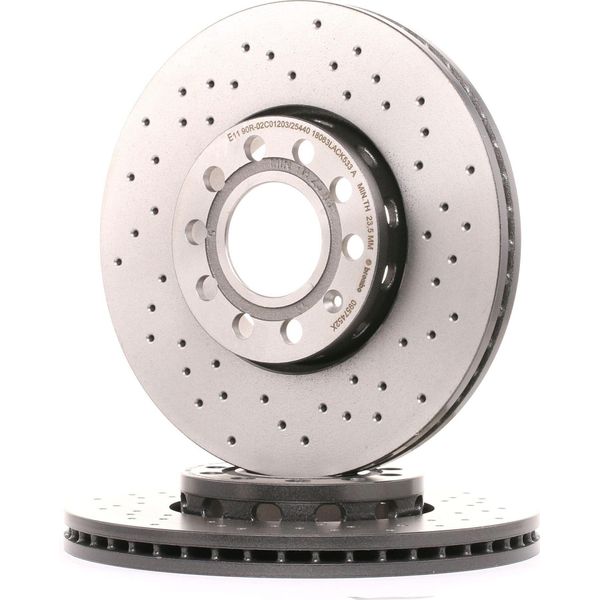 Brembo 09.5745.2X - Oe JZW615301F Disco Freno Per A4 (8D), A4 (8E), A4 (8H), A6 (4A), A6 (4B), Exeo (3R), Passat (3B), Superb I (3U)-image