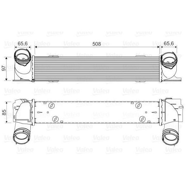Valeo 818553 - Intercooler Oe 17 51 7 524 916 Per Serie 1 (E81), Serie 1 (E87), Serie 1 (E88), Serie 1 (E82), Serie 3 (E90), Serie 3 (E93), Serie 3 (E92), Serie 3 (E91), X1 (E84)-image
