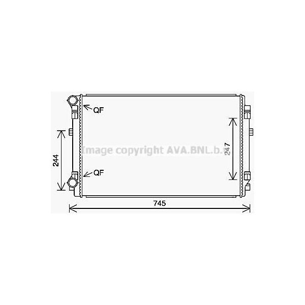 Prasco VN2404 - Oe 5Q0121251ER Radiatore, Raffreddamento Motore Per Q2 (Ga), A3 (8V), Leon (5F), Ateca (Kh), Octavia Iv (Nx), Octavia Iii (5E), Kodiaq, Karoq, Superb Iii (3V), Touran (5T), Tiguan (Ad, Ax), T-ROC, Passat (3G), Golf Viii, Golf Vii, Golf Sportsvan (AM1, AN1), Golf (BA5, BV5)-image