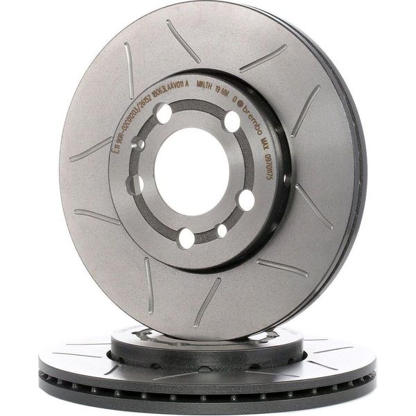 Brembo 09.7011.75 Disco Freno Oe 1J0615301D Compatibile Con Polo 9N, Golf Iv, Fox, Bora, Roomster, Rapid, Octavia, Fabia, Toledo, Leon, Ibiza, Cordoba, A3 8L, A2, A1 8X, Polo 6R-image