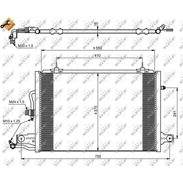 Nrf 35031 - Condensatore Aria Condizionata Oe 4A0260401AC Per A6 (4A)-image