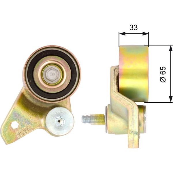 Gates T41086 - Oe 06C109485A Puleggia Tenditore, Cinghia Di Distribuzione Per A4 (8E), A4 (8H), A6 (4B), A6 (4F), A8 (4E)-image