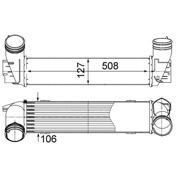 Mahle Ci 490 000S - Intercooler Oe 17517800682 Per Serie 3 (E90), Serie 3 (E93), Serie 3 (E92), Serie 3 (E91), X1 (E84), Z4 (E89)-image