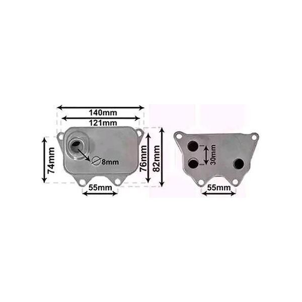 Van Wezel 03013704 Radiatore Dell'olio Motore Per Vw Golf V Hatchback (1K1) Golf Vi (5K1) Passat Variant (3C5) Tiguan (5N) Transporter V Bus Passat Variant-image
