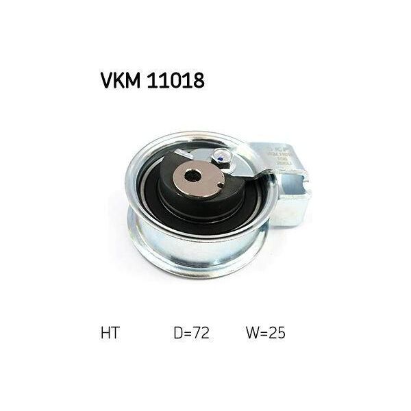 Skf Vkm 11018 - Oe 06B 109 243 B Puleggia Tenditore, Cinghia Di Distribuzione Per A3 (8L), A4 (8D), A4 (8E), A4 (8H), A6 (4B), Exeo (3R), Superb I (3U), Passat (3B)-image