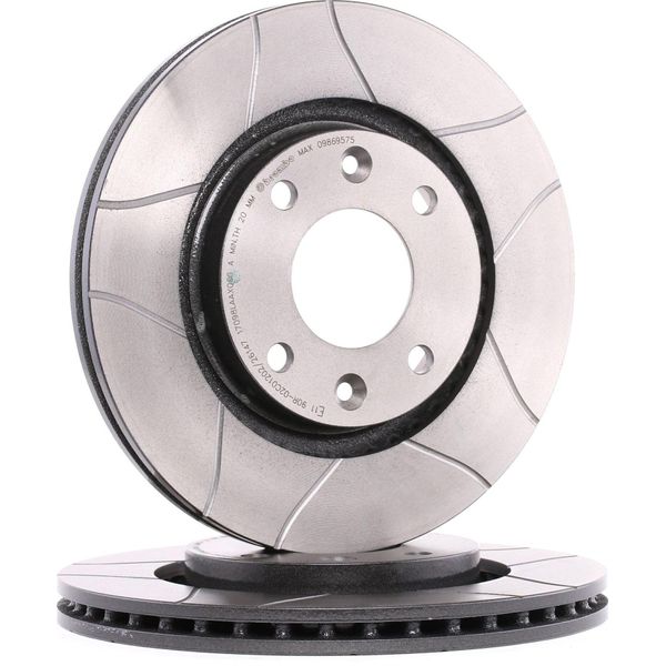 Brembo 09.8695.75 Disco Freno Oe 1613191380 Compatibile Con Partner, 307, 301, 208, 207, 206, 2008, 1007, Crossland X, Corsa F, Xsara, DS4, DS3, C5, C4, C4Er, C3, C2, C-Elysee, Berlingo-image