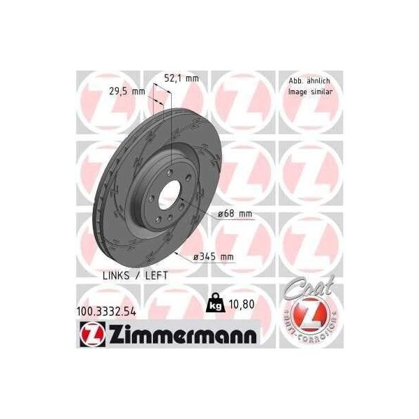 Zimmermann 100.3332.54 - Disco Freno Per A4 (8K), A5 (8T), A5 (8F), Q5 (8R)-image