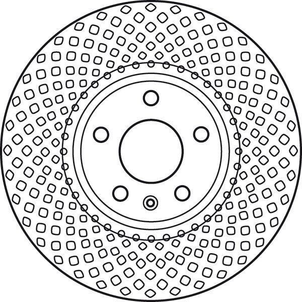 Trw DF6015S - Disco Freno Oe 8K0 615 301 A Per A4 (8K), A5 (8T), A5 (8F), Q5 (8R)-image