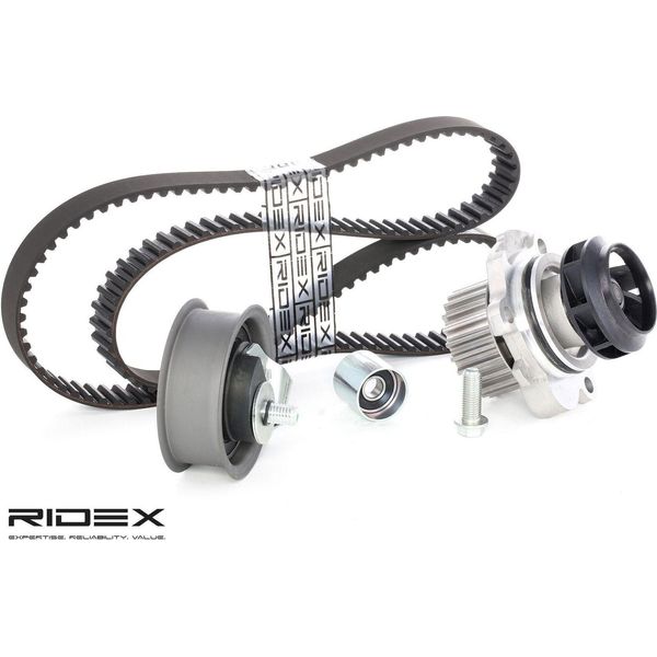 Ridex 3096W0184 - Set Pompa Acqua + Cinghia Di Distribuzione Per A3 (8L), A4 (8D), A6 (4B), Tt (8N), Alhambra (7V), Cordoba (6K), Ibiza (6K), Leon (1M1), Toledo Ii (1M2), Octavia I (1U), Bora (1J), Golf Iv (1J), New Beetle, Sharan (7M)-image
