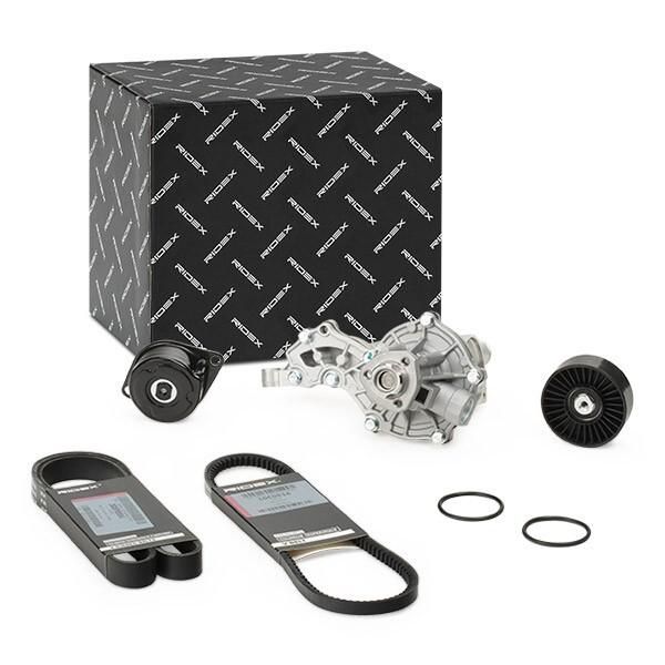 Ridex 4172P0064 - Oe 60653027 Wasserpumpe + Keilrippenriemensatz FüR Galaxy (Wgr), Alhambra (7V), Cordoba (6K), Ibiza (6K), Inca (6K), Toledo I (1L2), Caddy Ii (9K), Golf Iii (1H), Golf Cabriolet (1E), Passat (35I), Polo (6V), Sharan (7M), Vento (1H)-image