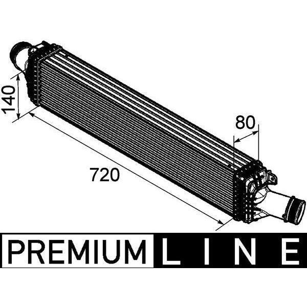 Mahle Ci 169 000P - Intercooler Oe 8K0145805AC Per A5 (8T), A5 (8F), A4 (8K), A6 (4G), A7 (4G), A8 (4H), Q5 (8R), Macan (95B)-image