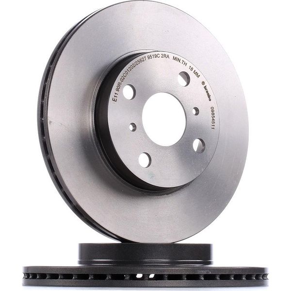 Brembo 09.8545.11 - Disco Freno Oe 435120D030 Per Mr 2 Iii (ZZW3), Yaris (P1), Yaris Verso (P2)-image