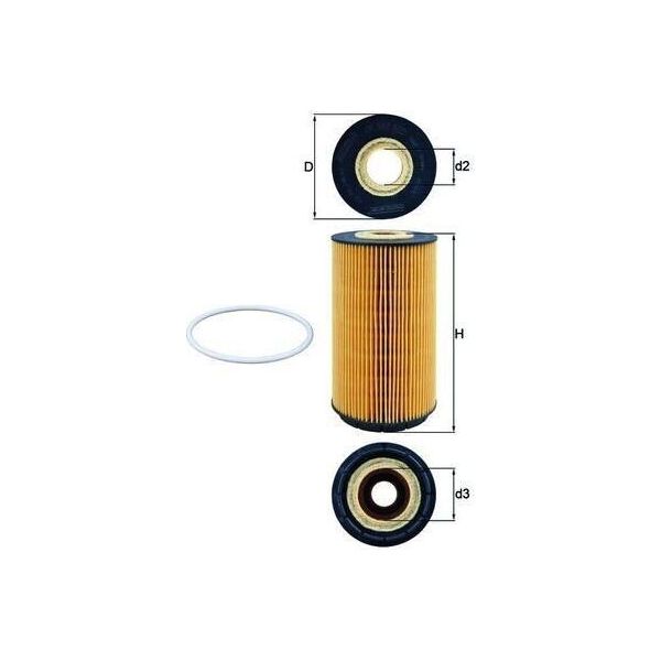 Mahle Ox 557D - Filtro Olio Oe 07C 115 562 E Per A8 (4E), A8 (4H), Phaeton (3D), Touareg (7L)-image
