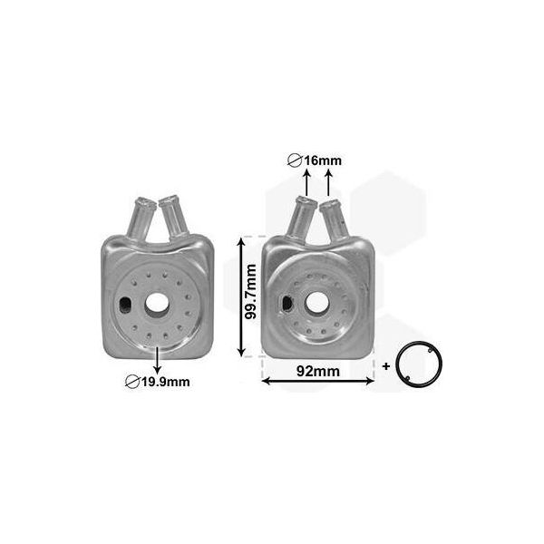Van Wezel 58003215 Radiatore Dell'olio Motore Per Vw Golf Iv Hatchback (1J1) Golf V Hatchback (1K1) Polo (9N) Touran (1T1, 1T2) Passat Variant (3C5)-image
