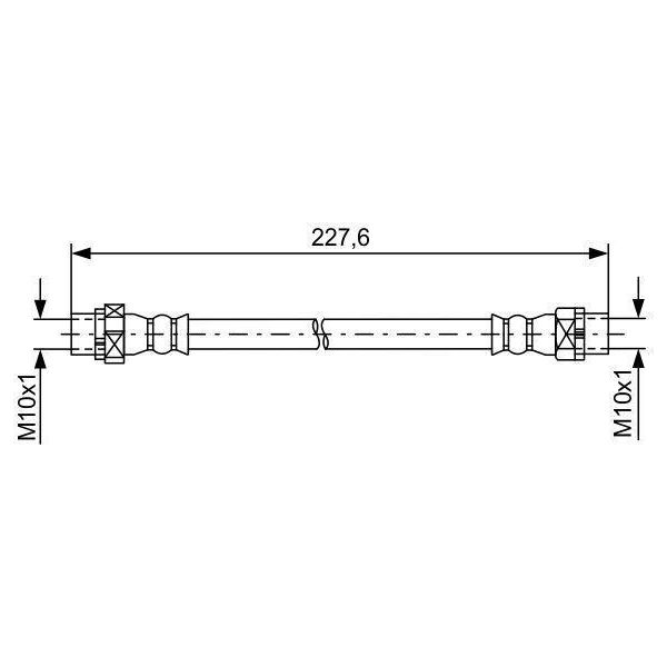 Bosch 1 987 481 582 - Oe 34 30 6 887 453 Bremsschlauch FüR X5 (E70), X5 (F15, F85), X6 (E71), X6 (F16)-image