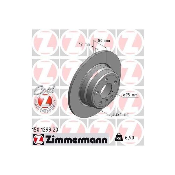 Zimmermann 150.1299.20 - Disco Freno Per X5 (E53)-image