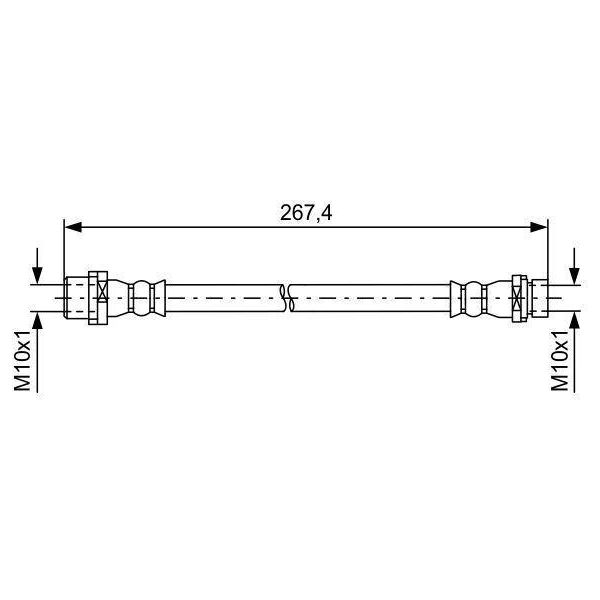 Bosch 1 987 481 583 - Oe 34 30 6 887 452 Bremsschlauch FüR X5 (E70), X5 (F15, F85), X6 (E71), X6 (F16)-image
