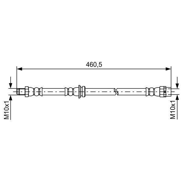 Bosch 1 987 481 598 - Oe 34 30 6 776 293 Bremsschlauch FüR X5 (E70), X5 (F15, F85), X6 (E71), X6 (F16)-image