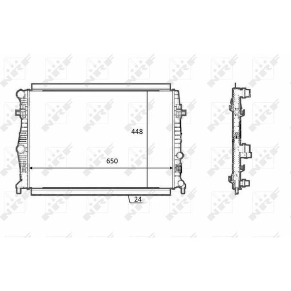 Nrf 58398 - Oe 5Q0121251EA Radiatore, Raffreddamento Motore Per A3 (8V), Leon (5F), Octavia Iii (5E), Golf Vii, Golf Sportsvan (AM1, AN1)-image