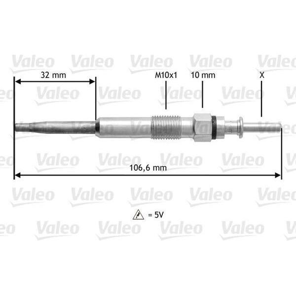 Valeo 345134 Candela Di Preriscaldamento Oe 12237786869 Compatibile Con Serie 1 E87, Serie 3 E46, Serie 3 E90, Serie 3 E93, Serie 3 E92, Serie 3 E91, Serie 5 E60, Serie 5 E61, Serie 6 E63, Serie 6 E64, Serie 7 E65, X3, X5, X6-image