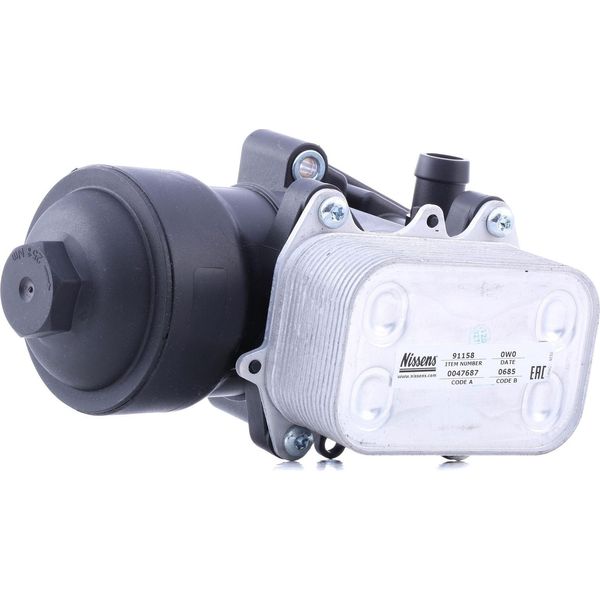 Nissens 91158 Radiatore Olio Motore Oe 03L115389B Compatibile Con A1 8X, A3 8P, A4 8K, A5 8T, A5 8F, A6 4G, Q3, Q5, Tt, Alhambra, Altea, Altea Xl, Exeo, Ibiza, Leon, Toledo, Fabia, Octavia, Transporter V, Caravelle Vi, Transporter Vi, Touran, Tiguan, Sharan, Scirocco, Polo 6R, Passat Cc, Passat 3B, Passat 3C, Passat Alltrack, Multivan Vi, Multivan V, Jetta, Golf Vi, Golf Plus, Eos, Crafter, Cc, Ca-image