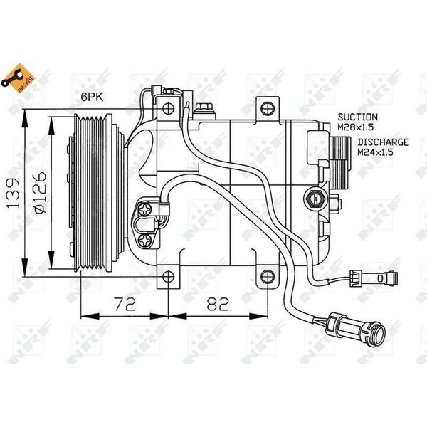 Nrf 32027 - Compressore Aria Condizionata Oe 4A0206805A Per A6 (4A), A8 (4D)-image