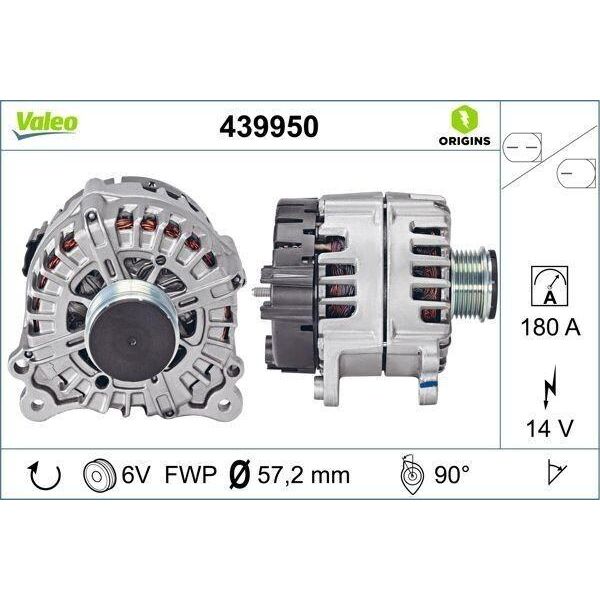 Valeo 439950 - Alternatore Oe 059903024A Per A4 (8W), A5 (F5), A6 (4G), A7 (4G), Q7 (4M), Touareg (CR7, RC8)-image